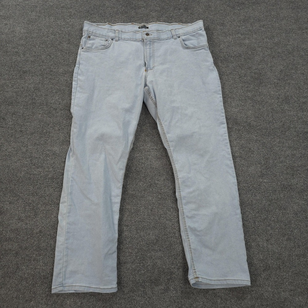 Origin Jeans Mens 40x31 Light Blue Relaxed Straight Stretch‎ Denim Made USA